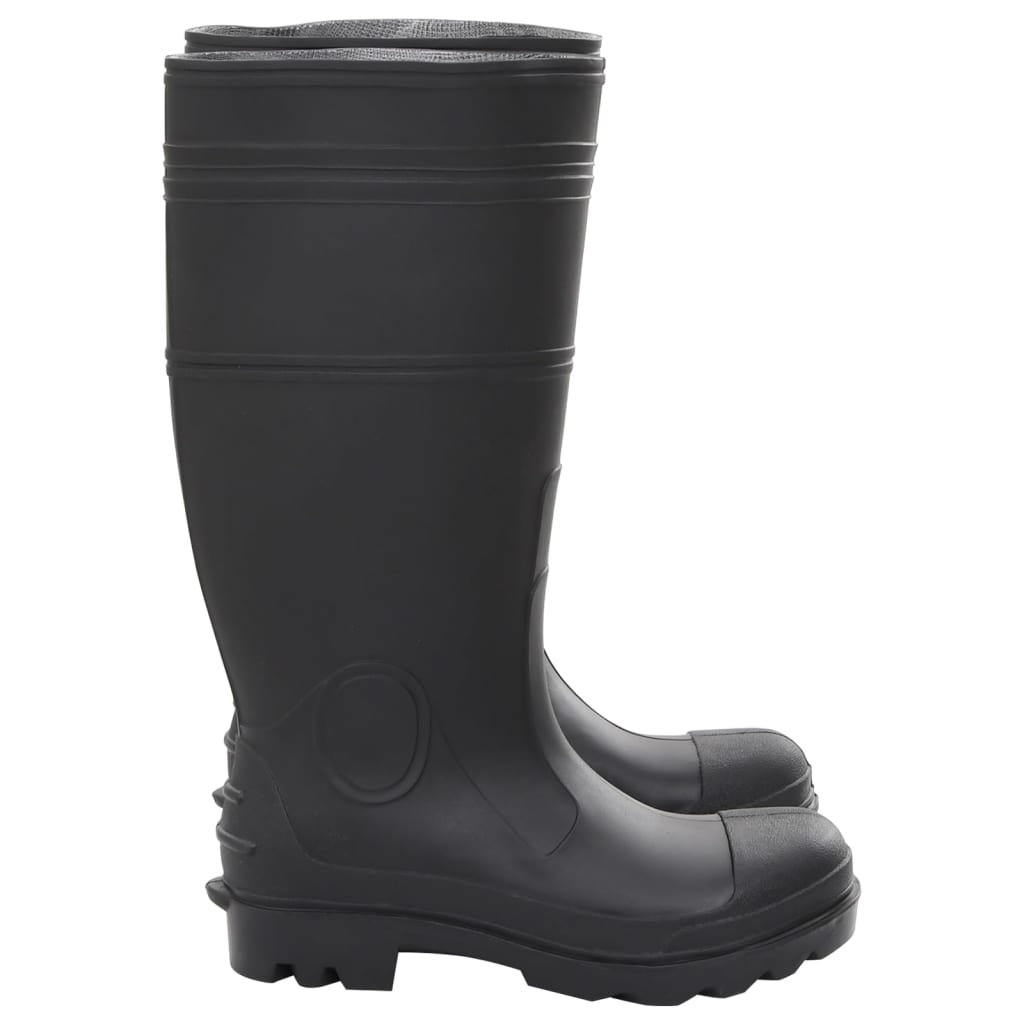 vidaXL Rain Boots Black Size 38 PVC