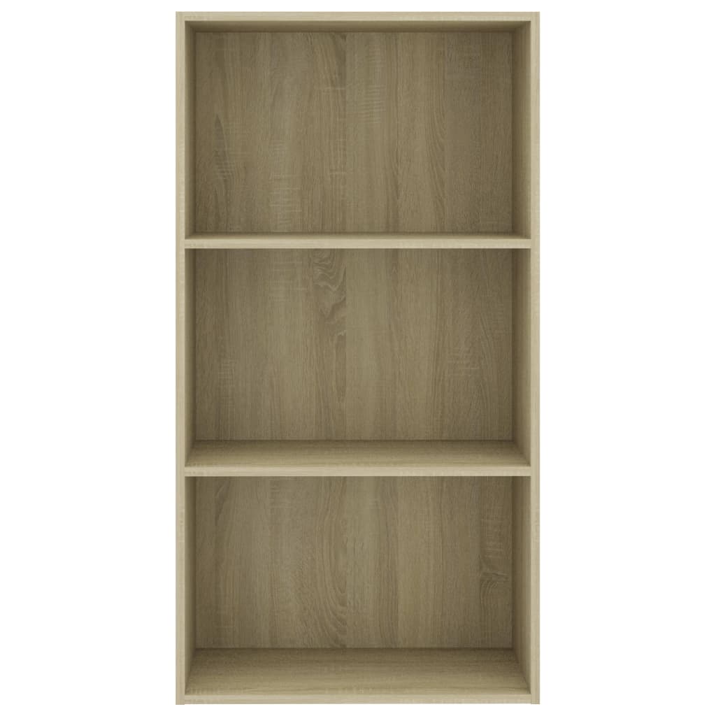 vidaXL 3-Tier Book Cabinet Sonoma Oak 60x30x114 cm Engineered Wood