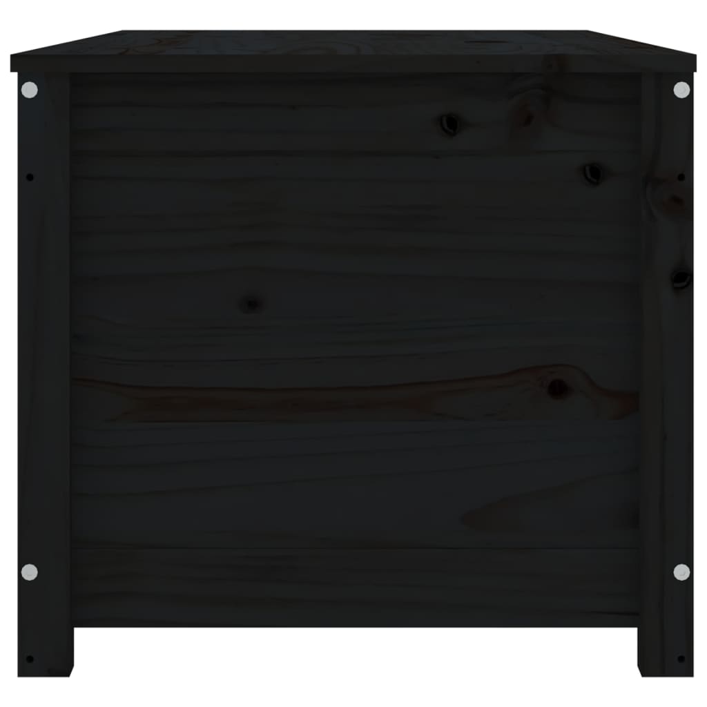 vidaXL Storage Box Black 110x50x45.5 cm Solid Wood Pine
