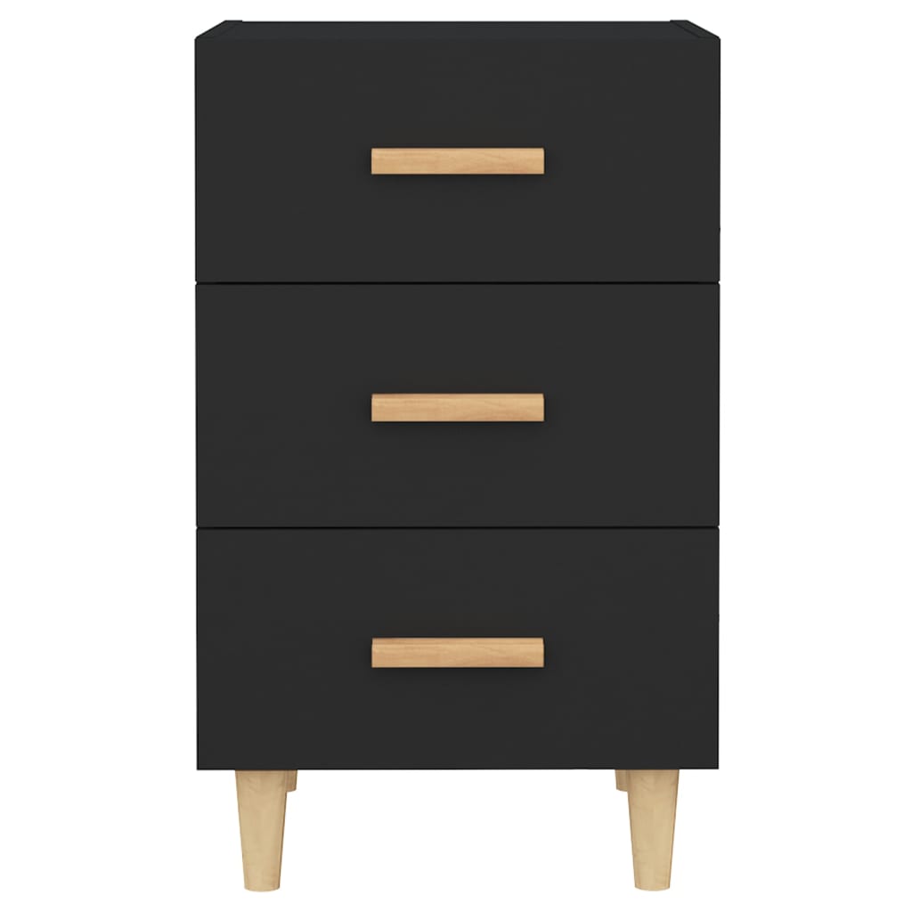 vidaXL Bedside Cabinet Black 40x40x66 cm Engineered Wood