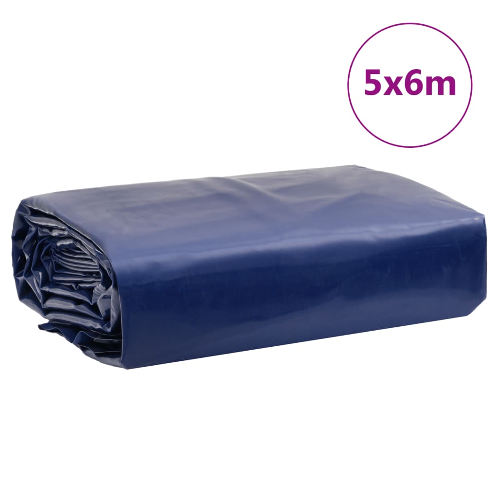 vidaXL Tarpaulin Blue 5x6 m 650 g/m²