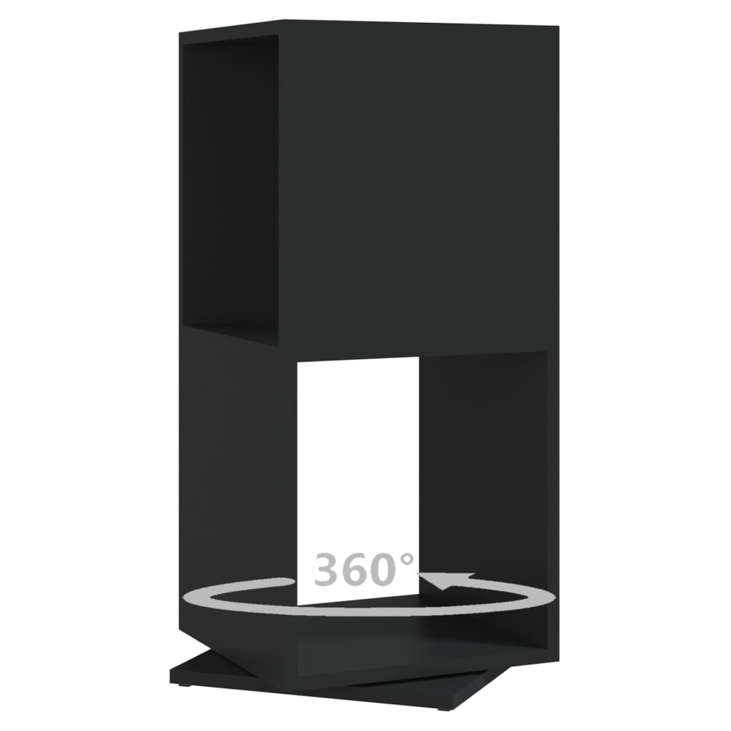 vidaXL Rotating Cabinet Black 34.5x34.5x147.5 cm Engineered Wood