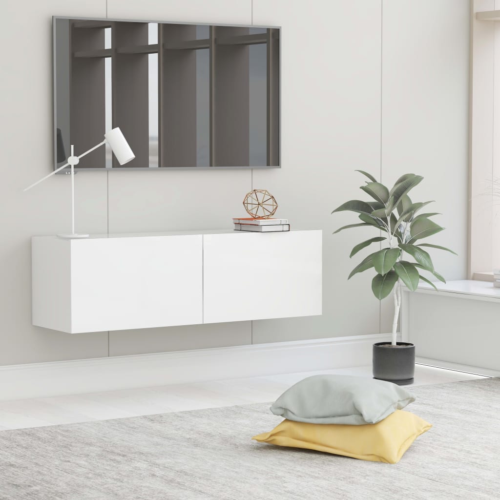 vidaXL TV Cabinet White 100x30x30 cm Engineered Wood