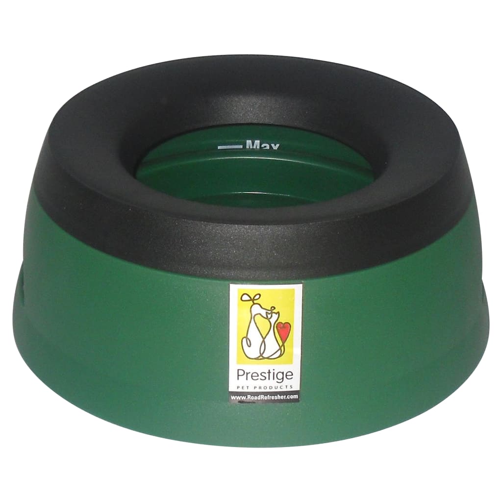 Road Refresher Non-Spill Pet Water Bowl Large Green