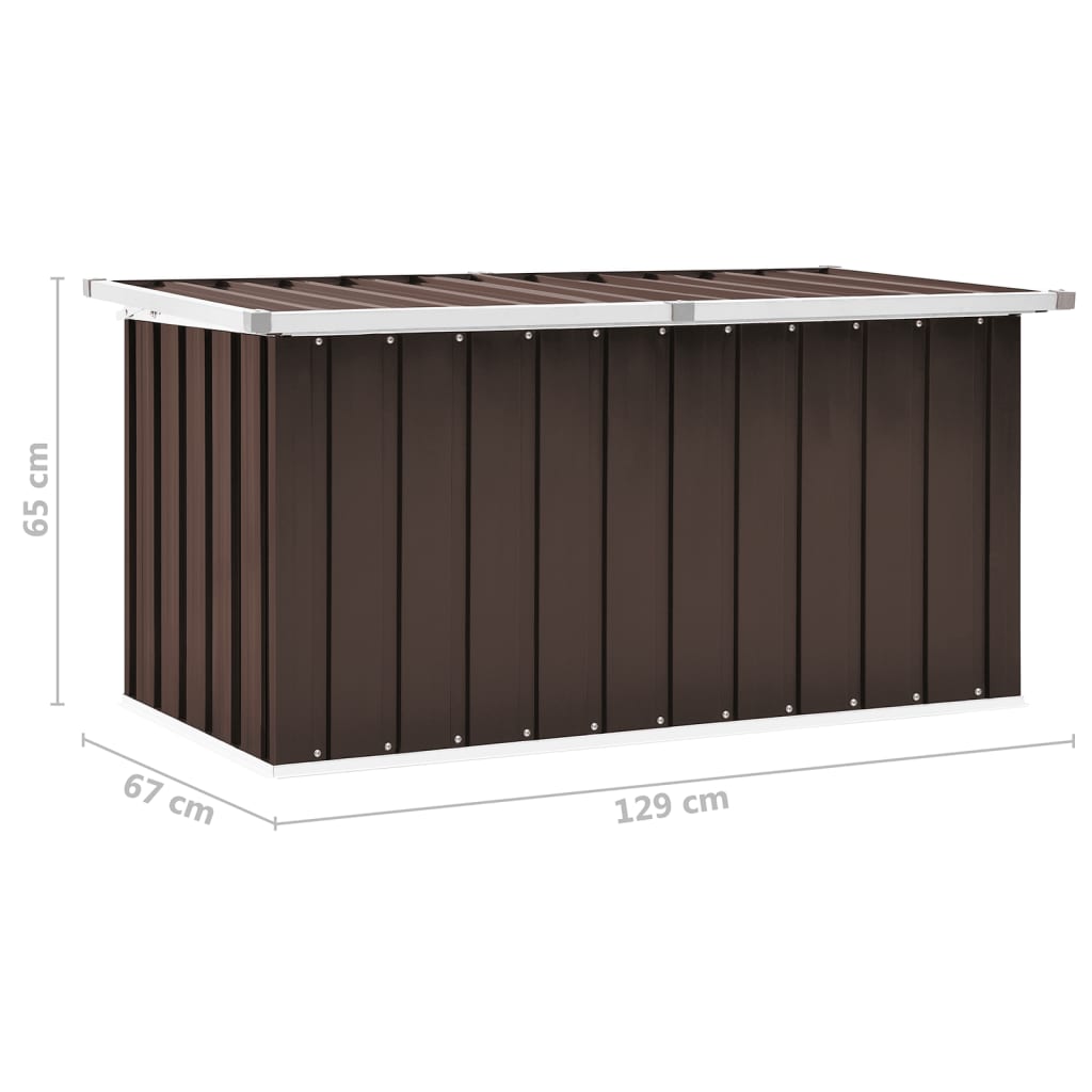 vidaXL Garden Storage Box Brown 129x67x65 cm