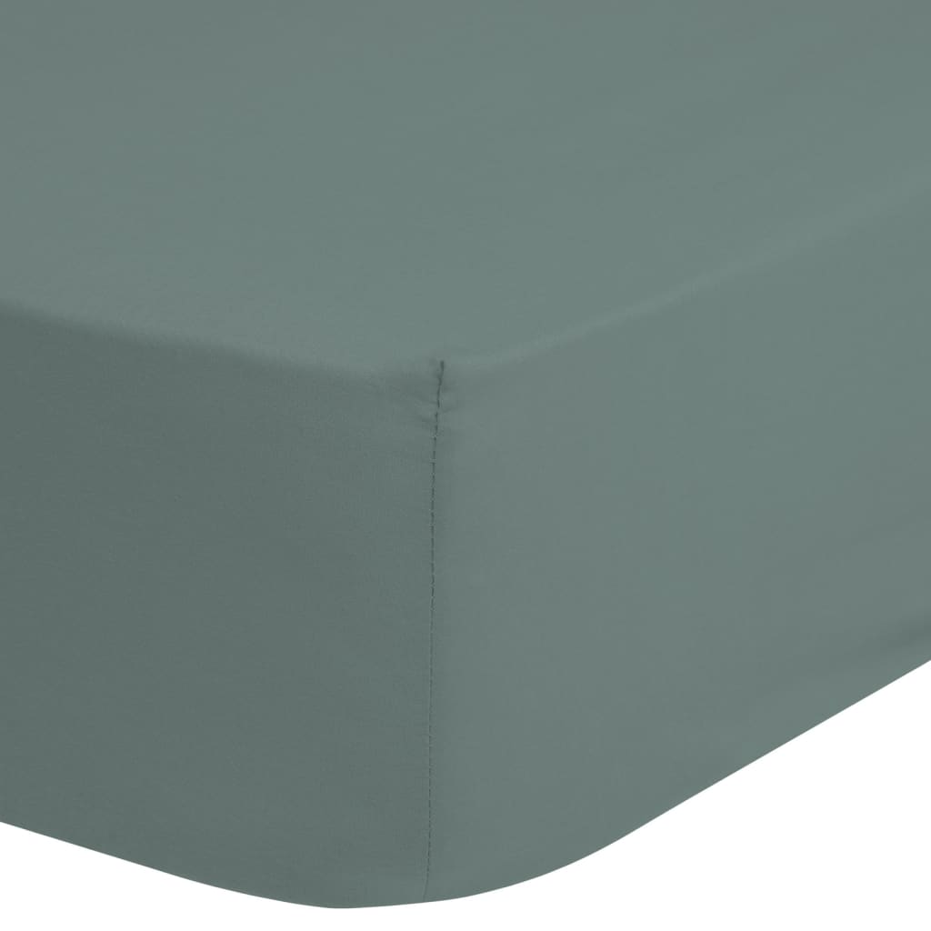 Good Morning Jersey Fitted Sheet 90/100x200 cm Misty Green