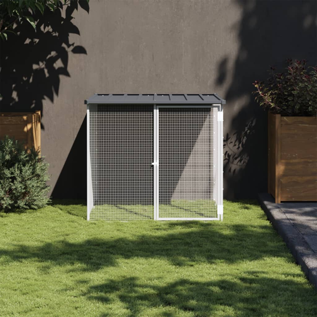 vidaXL Chicken Cage with Roof Anthracite 103x98x90 cm Galvanised Steel