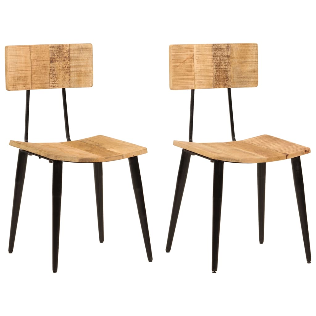 vidaXL Dining Chairs 2 pcs 44x40x80 cm Solid Wood Mango