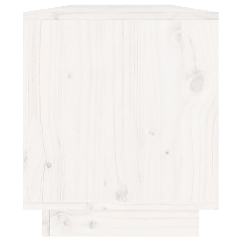 vidaXL TV Cabinet White 110.5x34x40 cm Solid Wood Pine