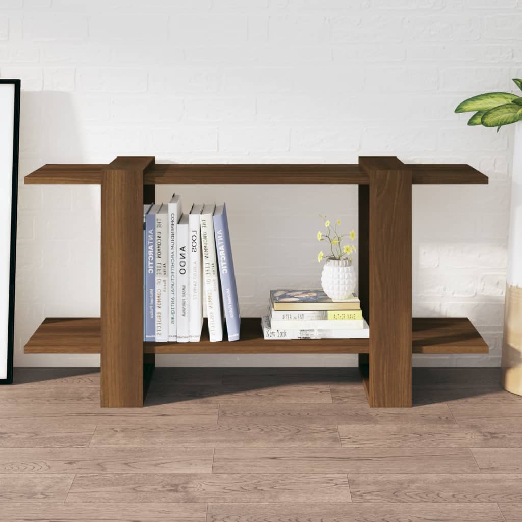 vidaXL Book Cabinet Brown Oak 100x30x51 cm Engineered Wood