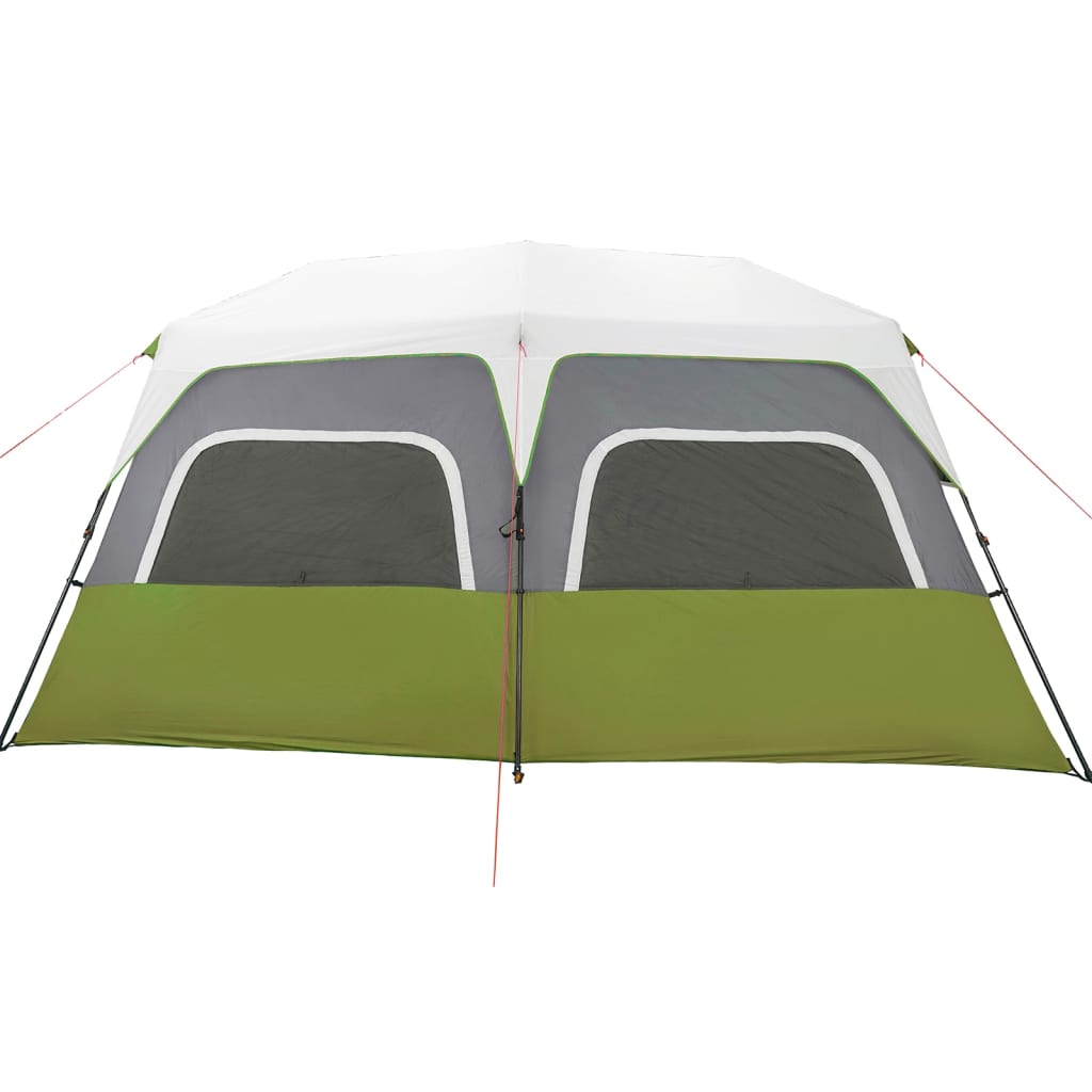 vidaXL Family Tent with LED 10-Person Light Green Quick Release