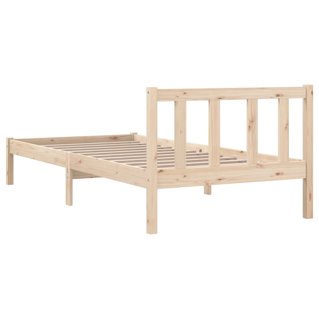 vidaXL Bed Frame Solid Pinewood 100x200 cm
