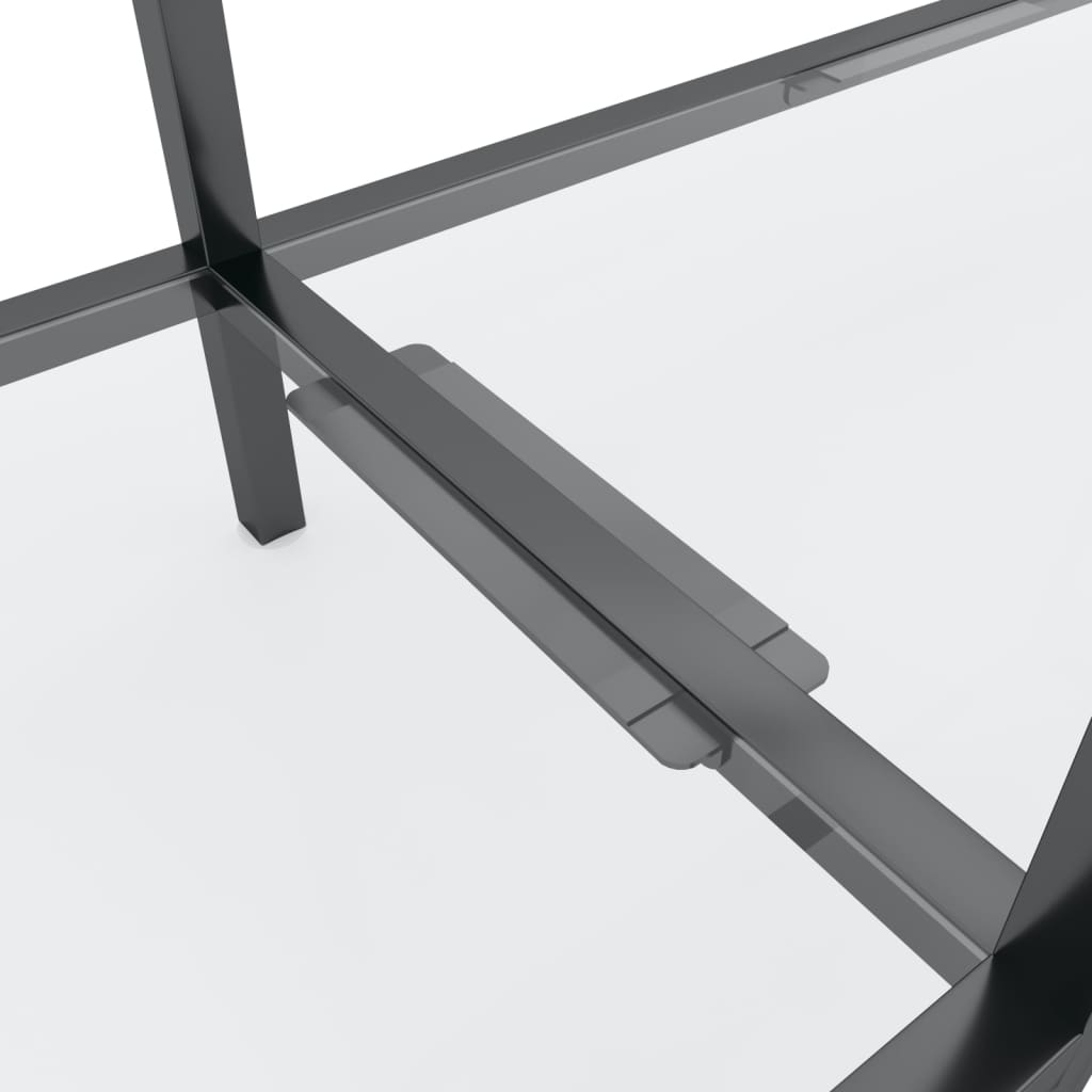 vidaXL Console Table Transparent 200x35x75.5 cm Tempered Glass