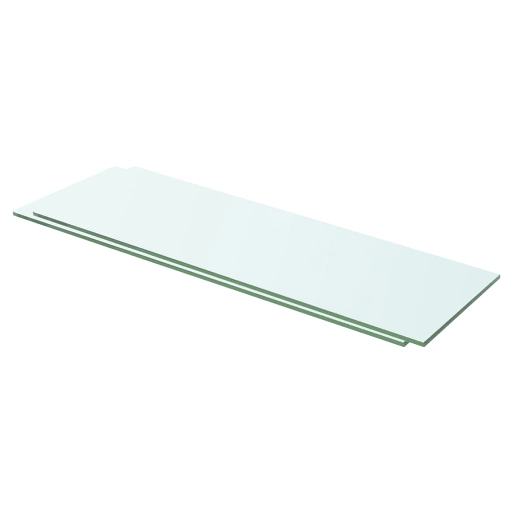 vidaXL Shelves 2 pcs Panel Glass Clear 60x15 cm