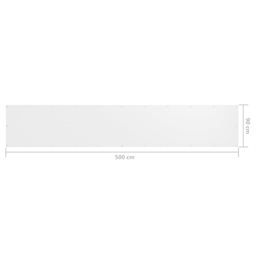 vidaXL Balcony Screen White 90x500 cm Oxford Fabric