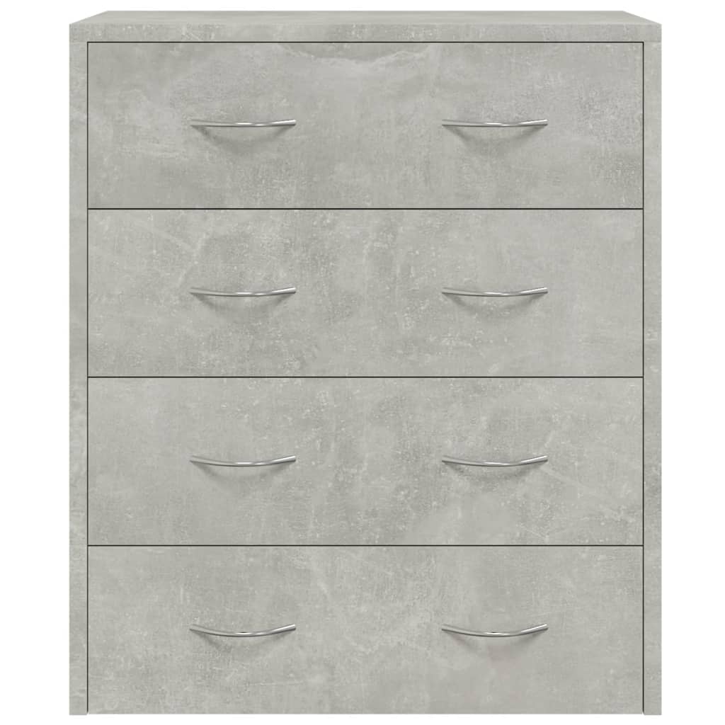vidaXL Sideboard with 4 Drawers 60x30.5x71 cm Concrete Grey
