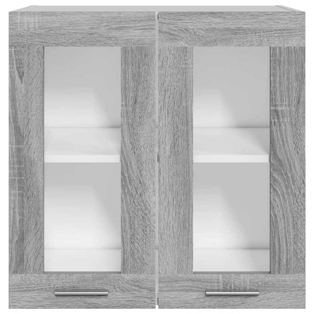 vidaXL Hanging Glass Cabinet Grey Sonoma 60x31x60 cm Engineered Wood