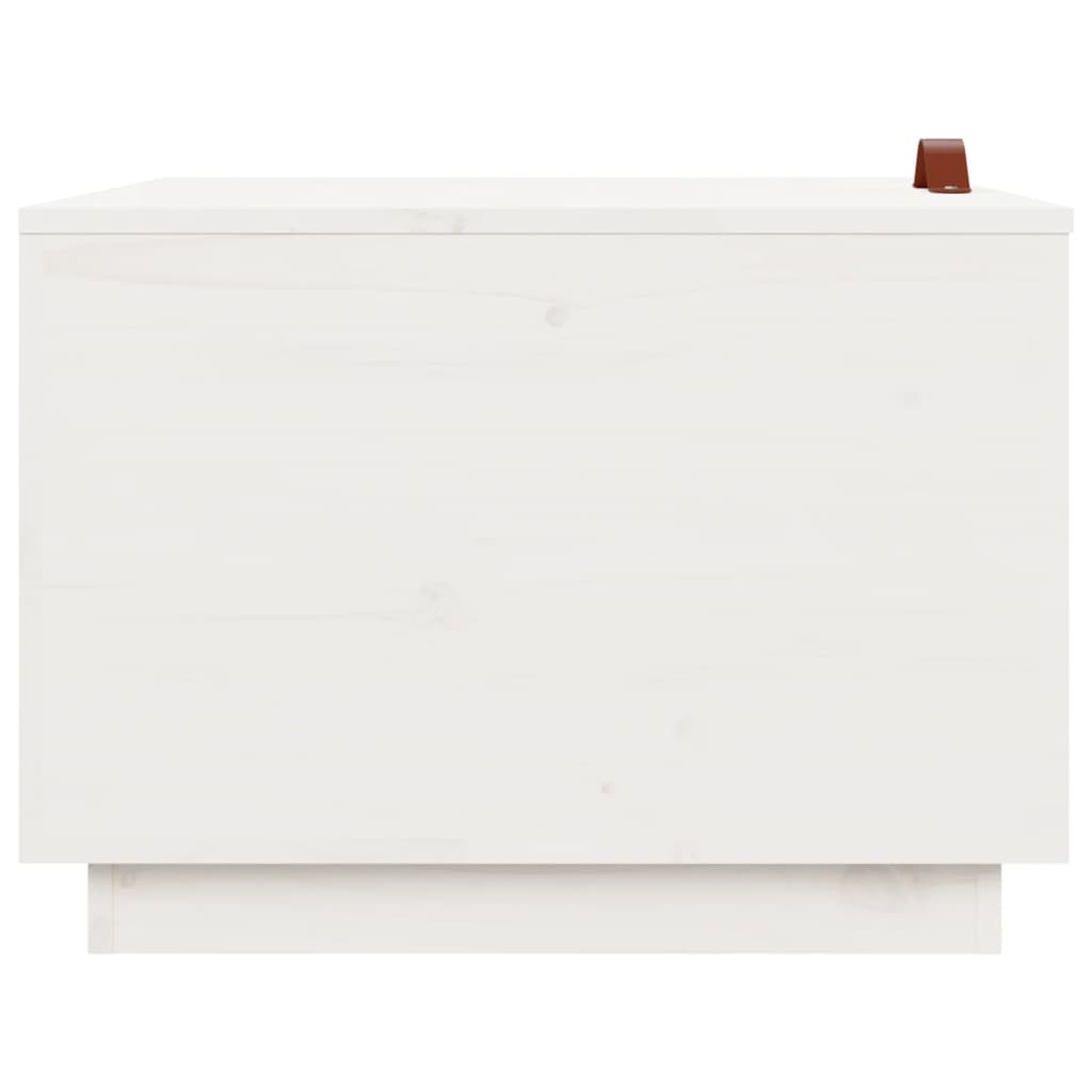 vidaXL Storage Boxes with Lids 3 pcs White Solid Wood Pine