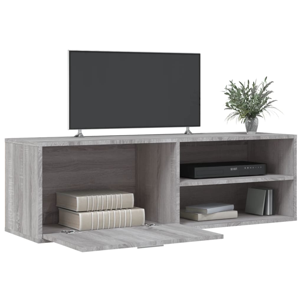 vidaXL TV Cabinet Grey Sonoma 120x34x37 cm Engineered Wood
