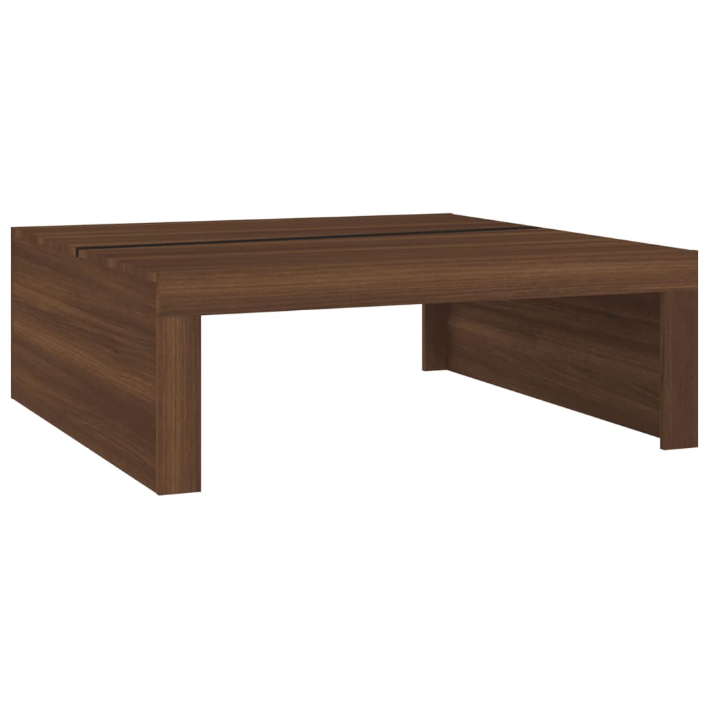 vidaXL Coffee Table Brown Oak 100x100x35 cm Engineered Wood