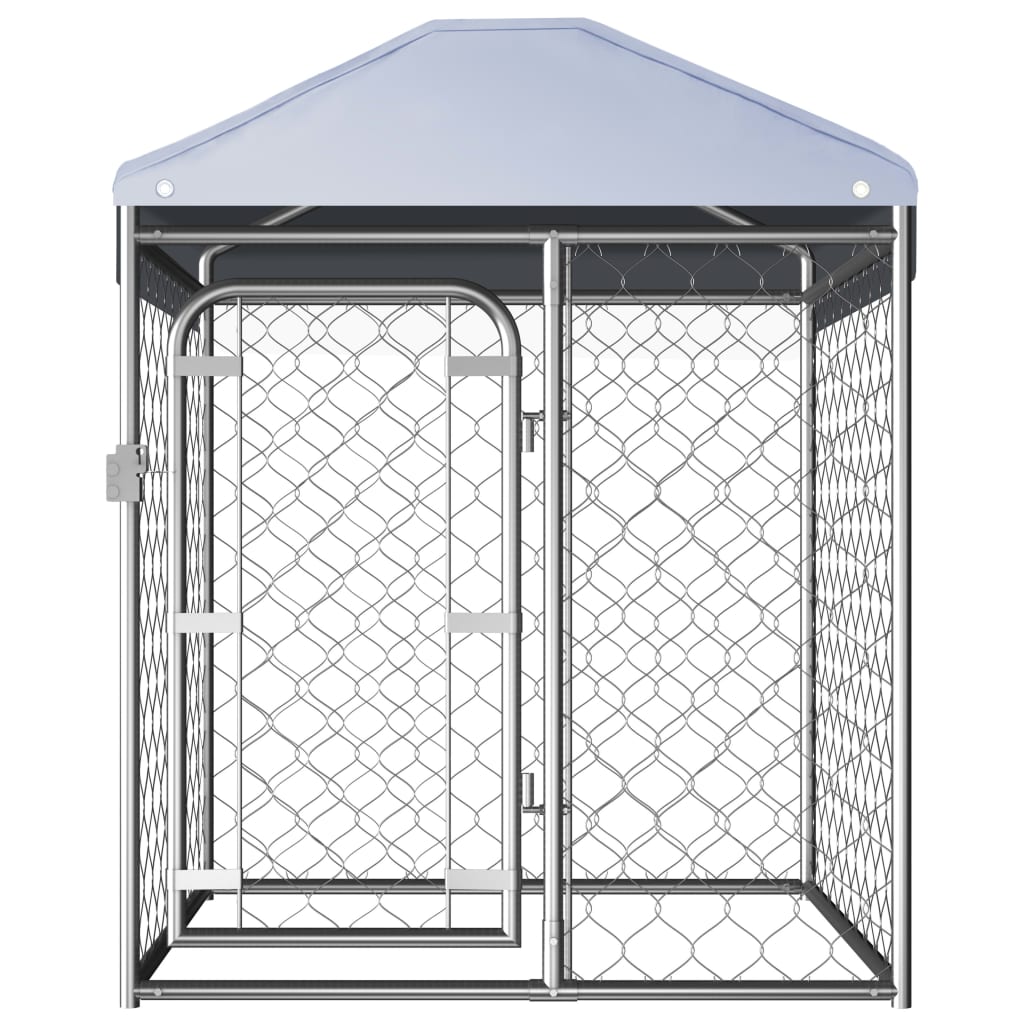 vidaXL Outdoor Dog Kennel with Roof 100x100x125 cm