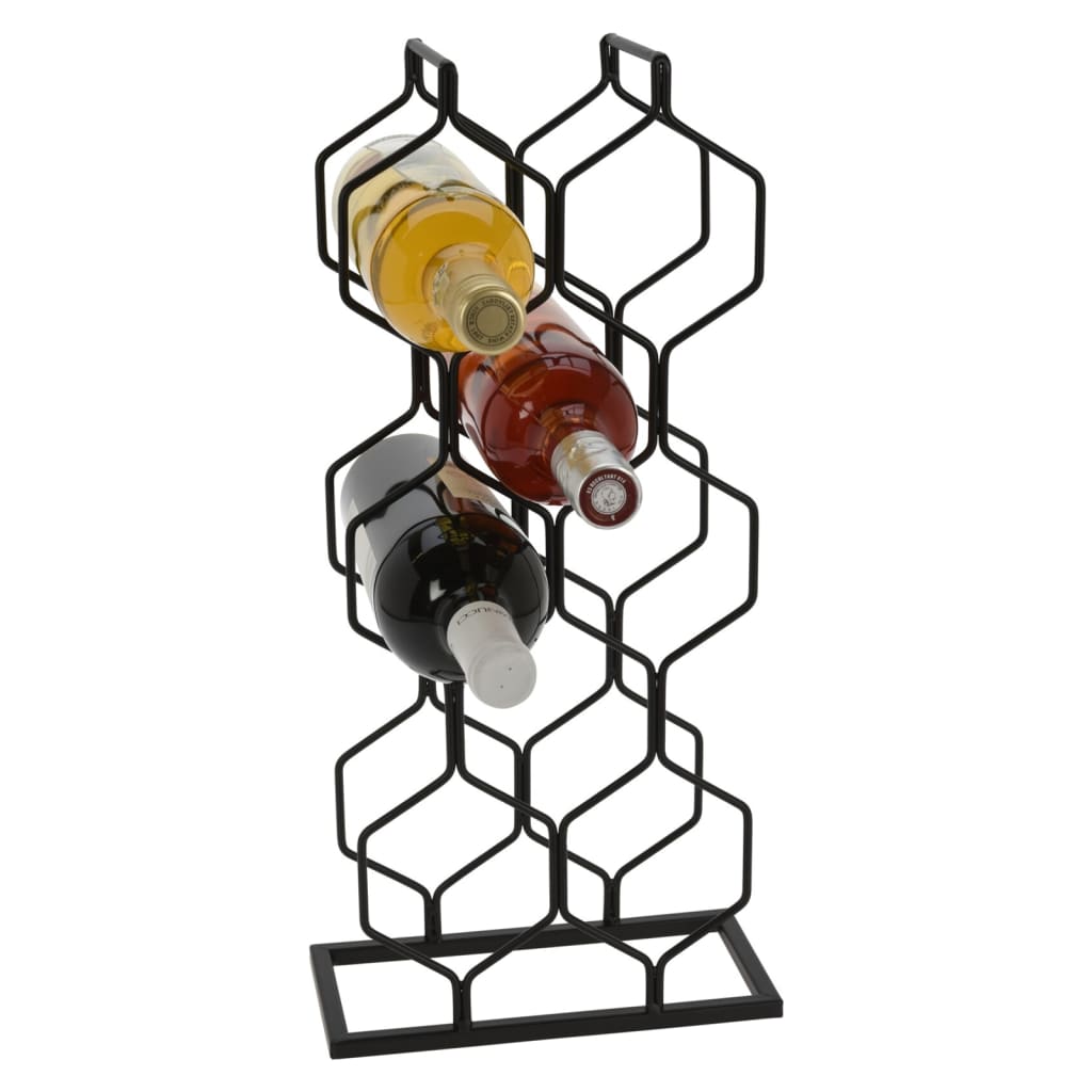 H&S Collection Wine Rack for 8 Bottles Metal Black