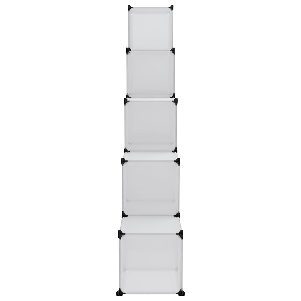 vidaXL Storage Cube Organiser with 15 Cubes and Doors Transparent PP