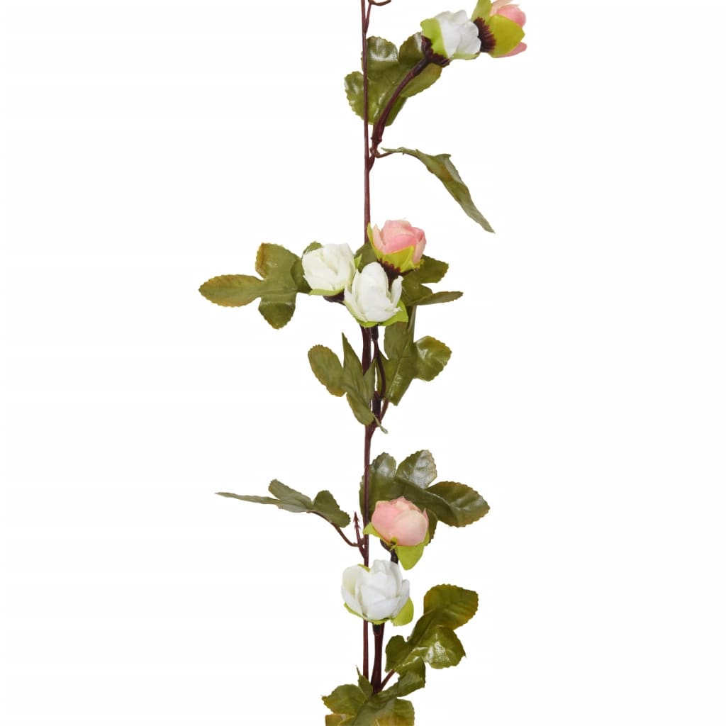 vidaXL Artificial Flower Garlands 6 pcs Champagne 215 cm