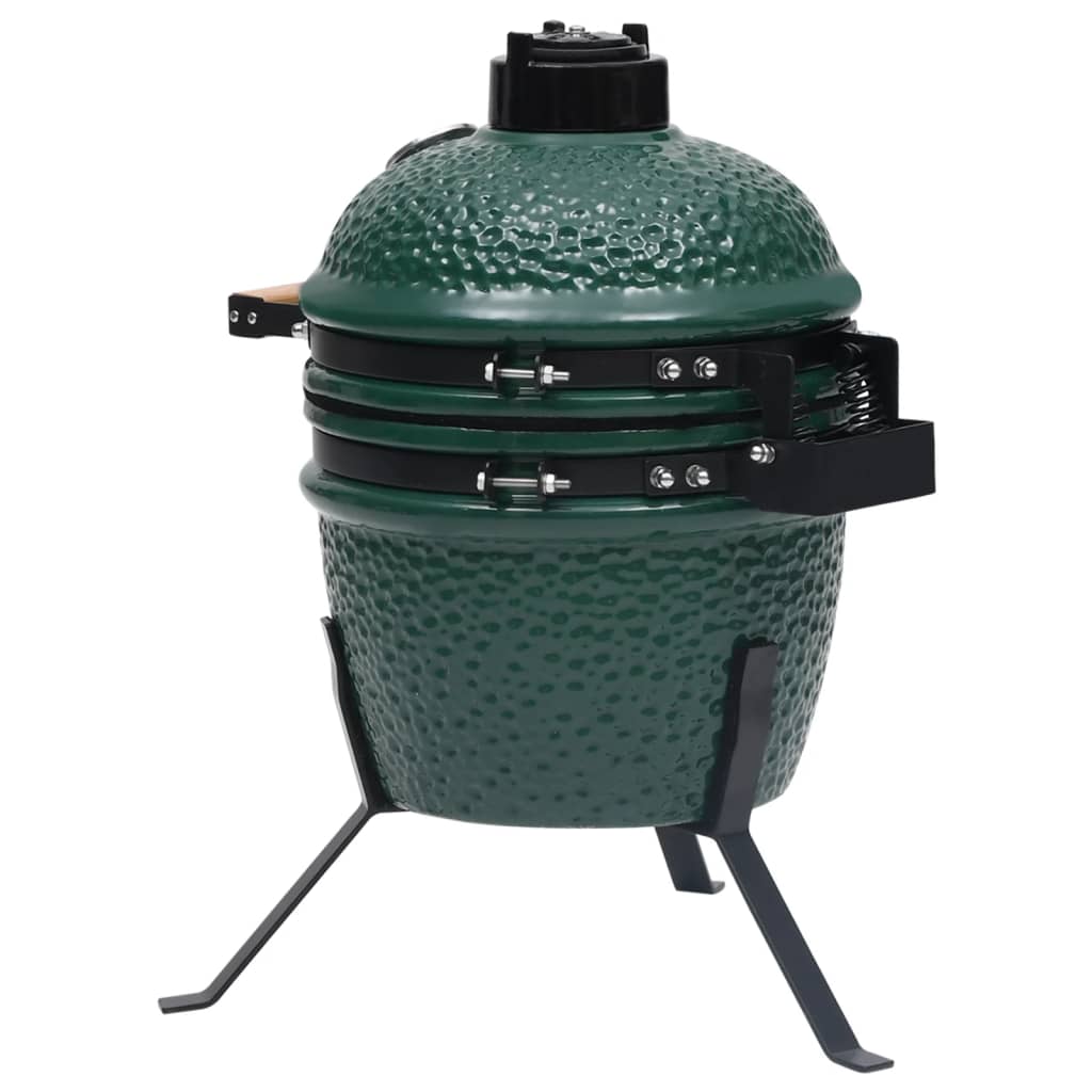 vidaXL 2-in-1 Kamado Barbecue Grill Smoker Ceramic 56 cm Green
