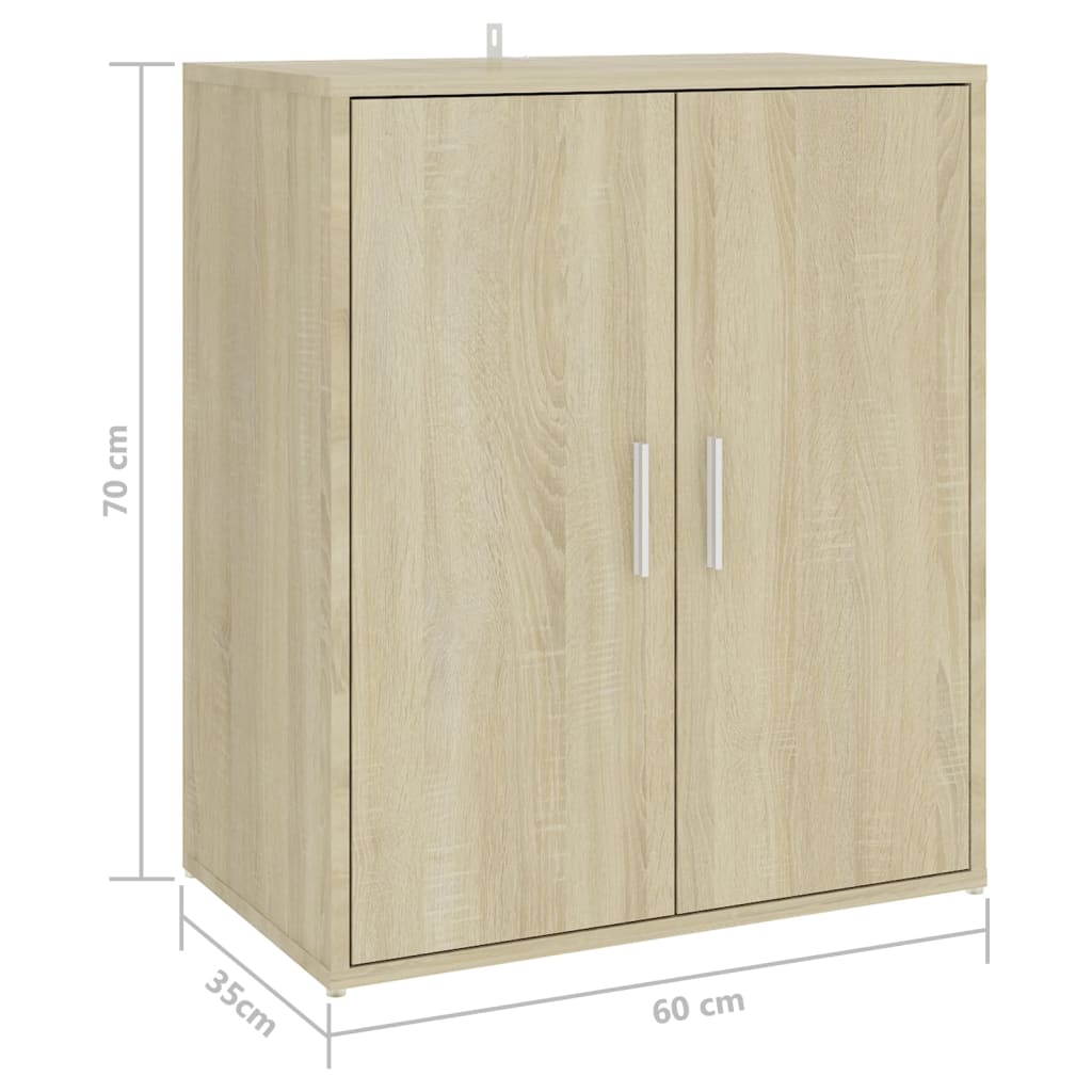 vidaXL Shoe Cabinet Sonoma Oak 60x35x70 cm Engineered Wood