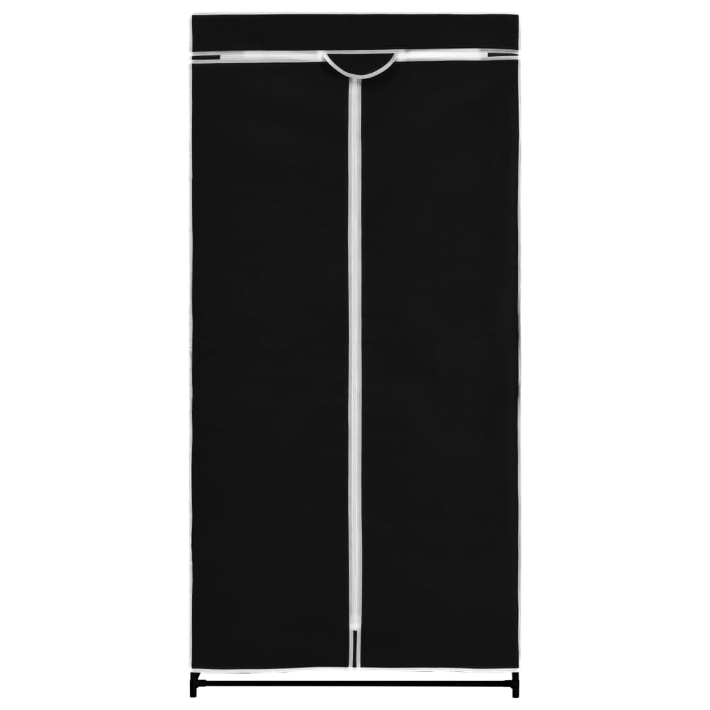 vidaXL Wardrobes 2 pcs Black 75x50x160 cm