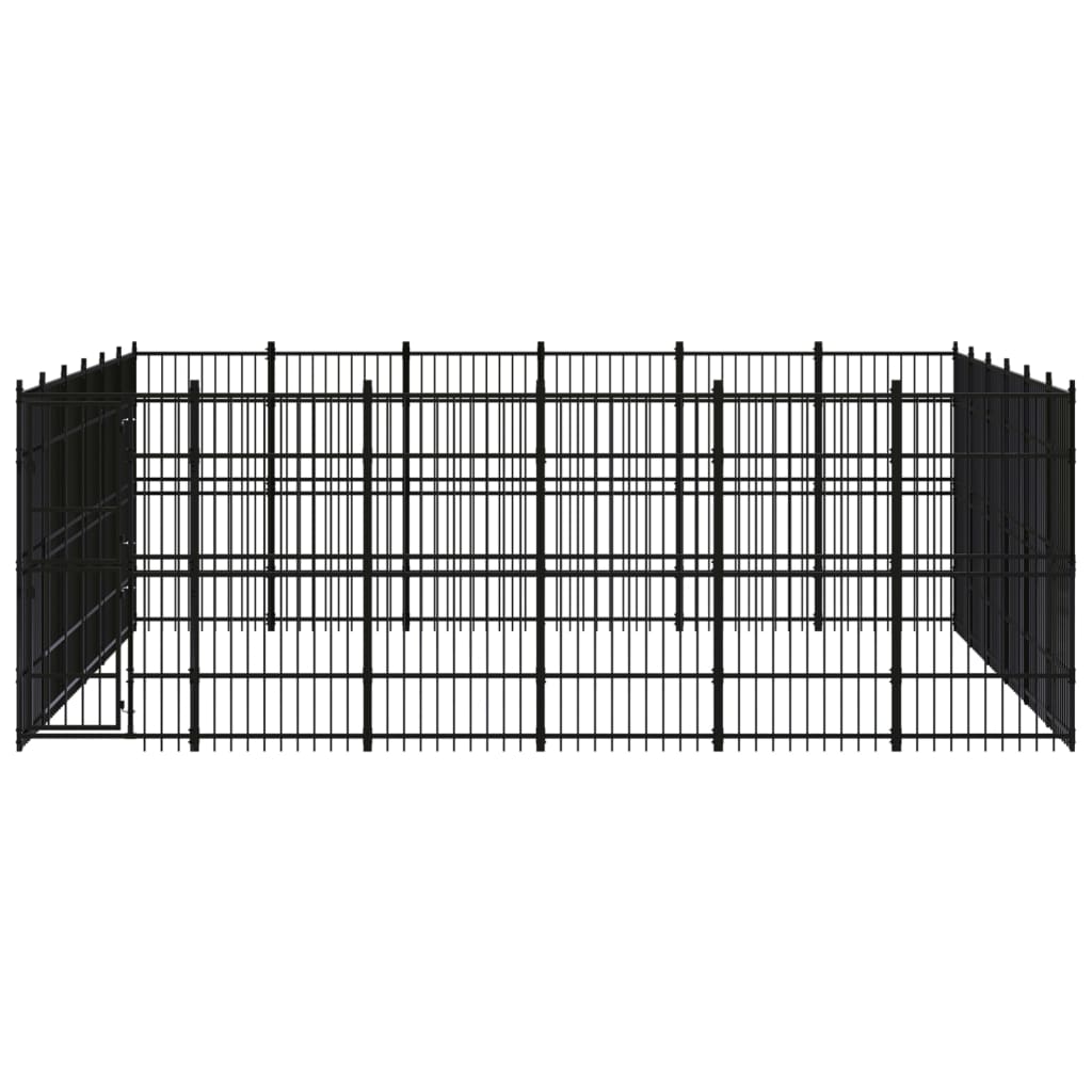 vidaXL Outdoor Dog Kennel Steel 33.18 m² vidaXL.ie