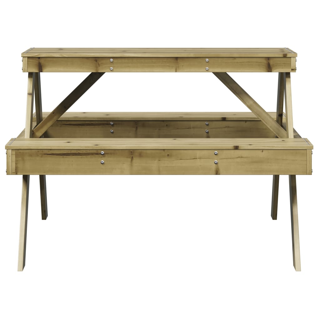 vidaXL Picnic Table 105x134x75 cm Impregnated Wood Pine