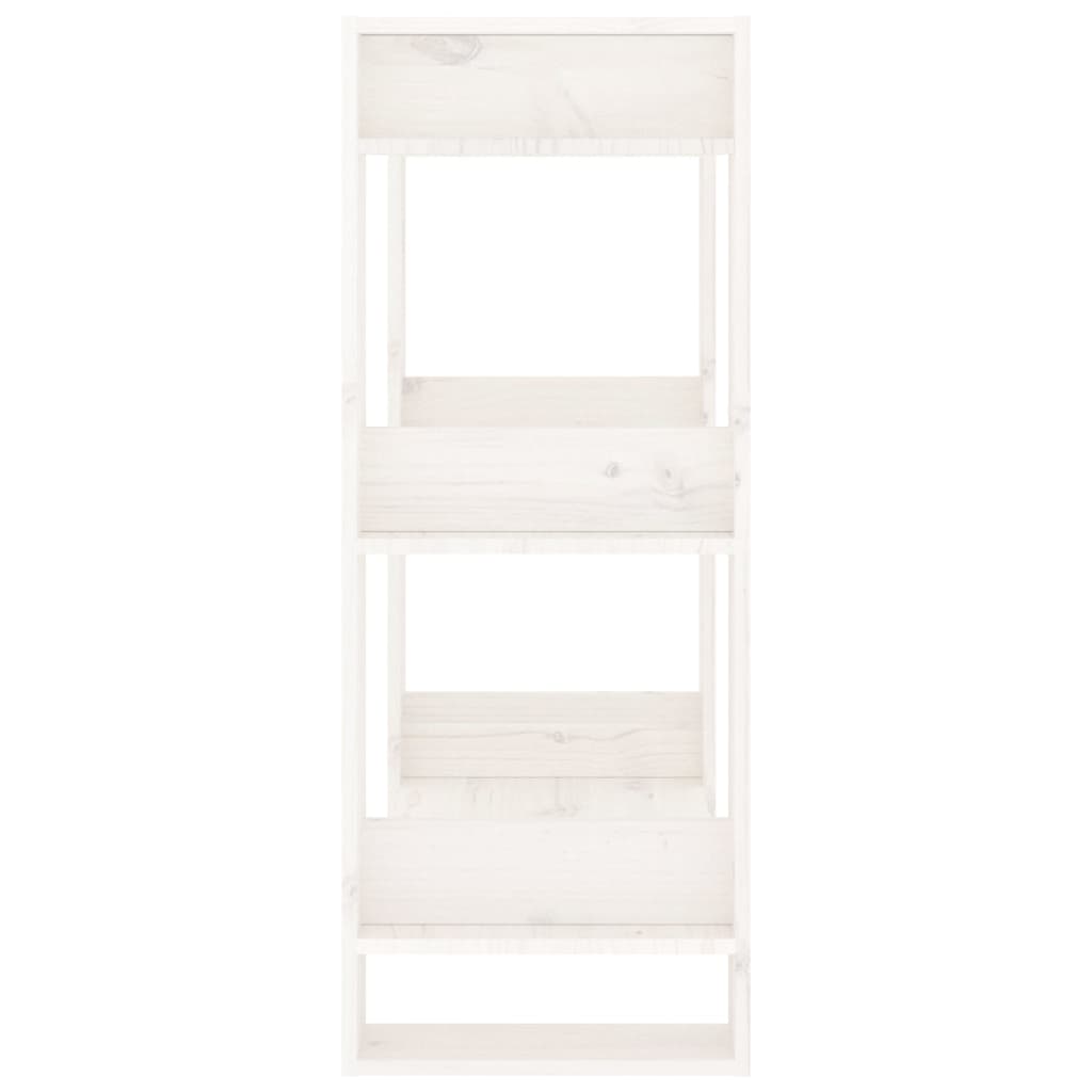vidaXL Book Cabinet/Room Divider White 60x35x91 cm Solid Wood Pine