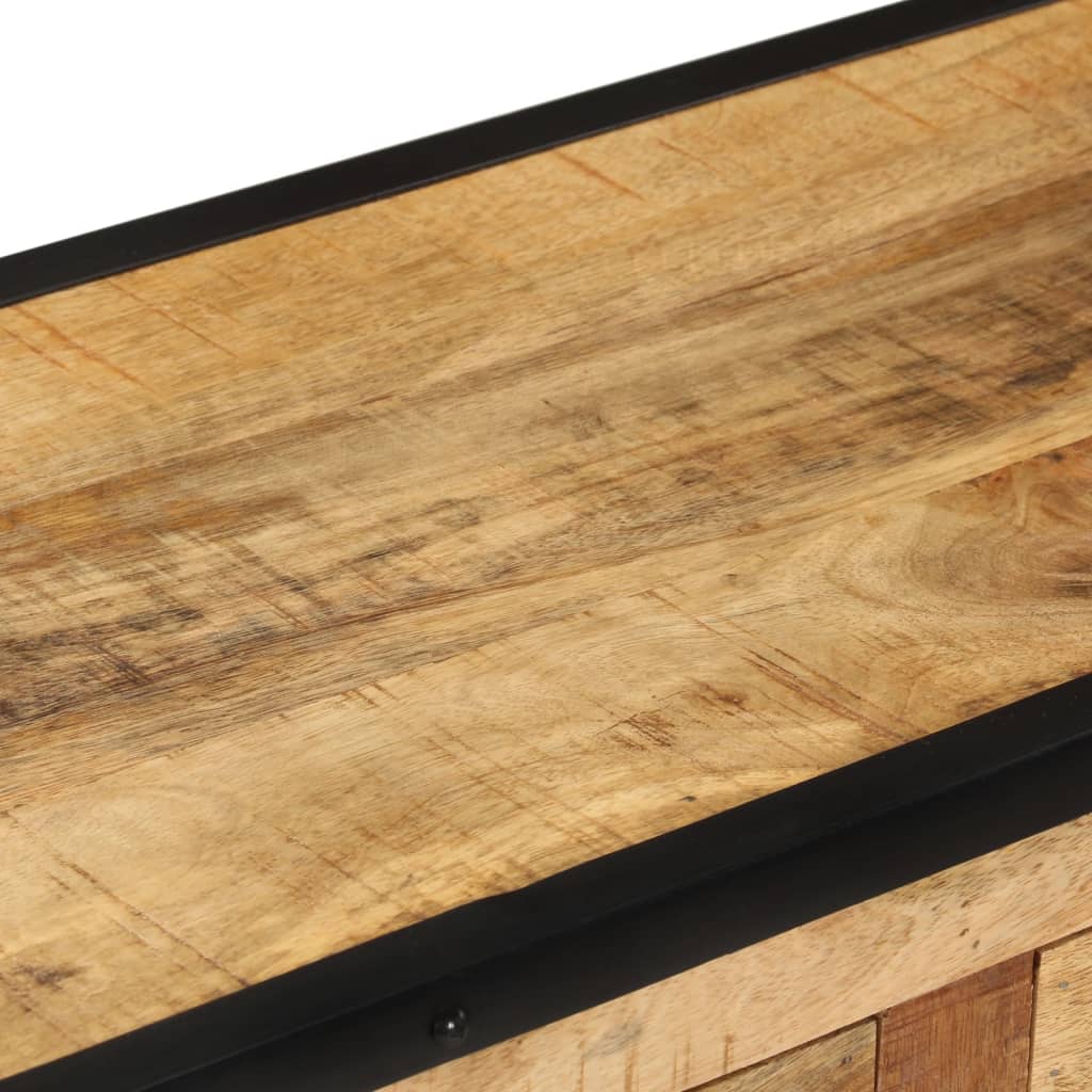 vidaXL Sideboard 80x31x71 cm Solid Rough Mango Wood