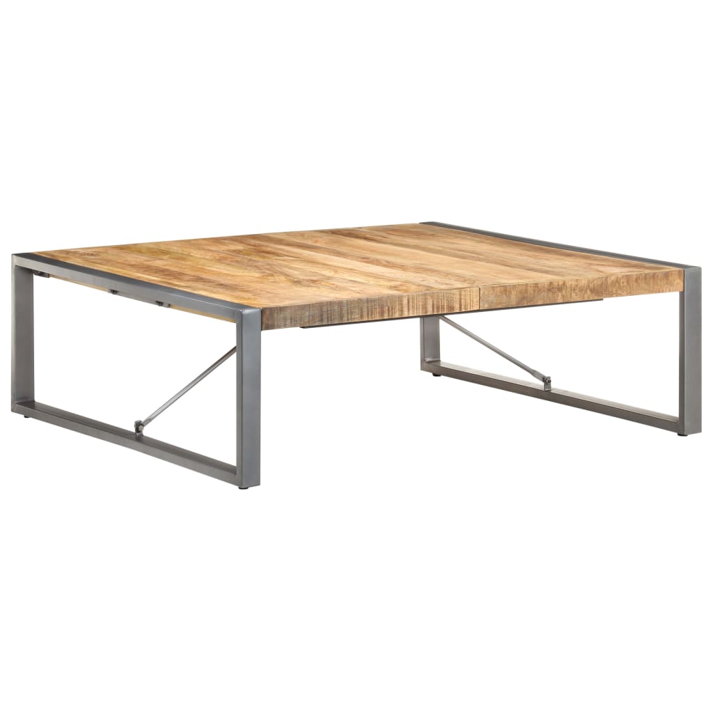vidaXL Coffee Table 120x120x40 cm Rough Mango Wood