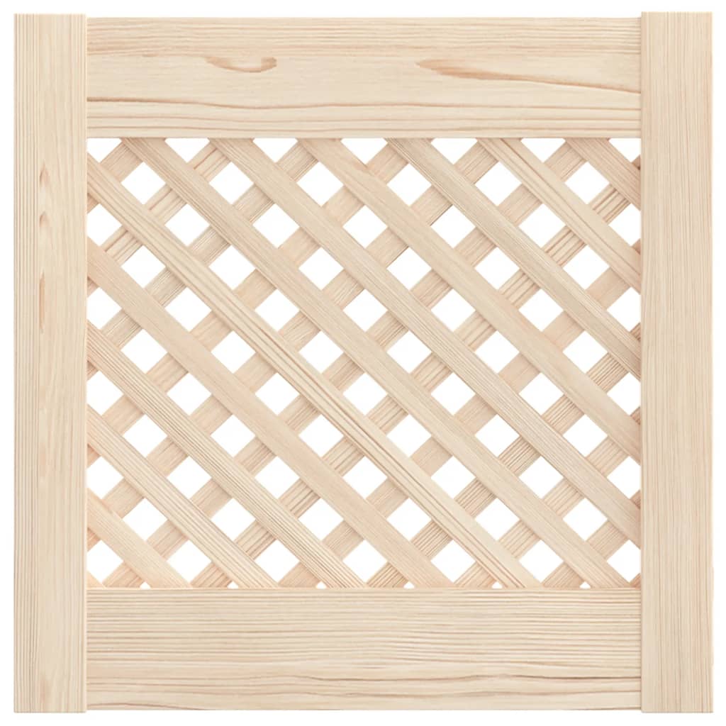 vidaXL Cabinet Doors Lattice Design 2 pcs 39.5x39.5 cm Solid Wood Pine