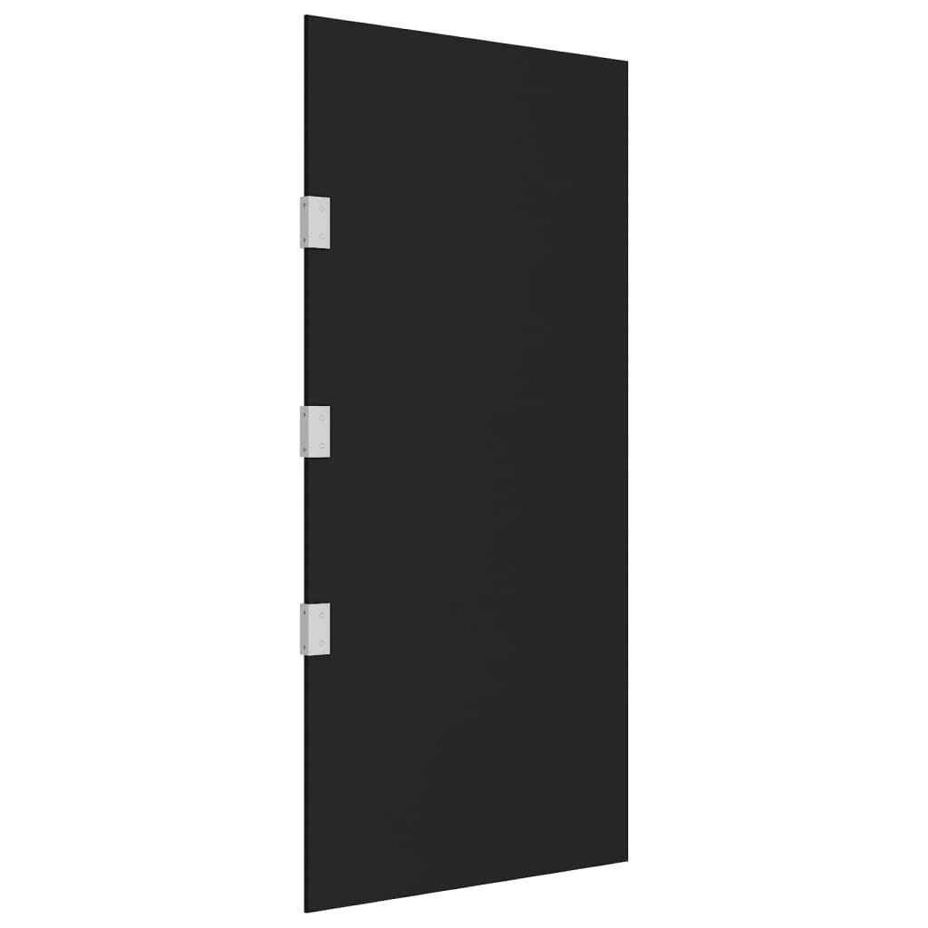 vidaXL Side Panel for Door Canopy Black 50x100 cm Tempered Glass