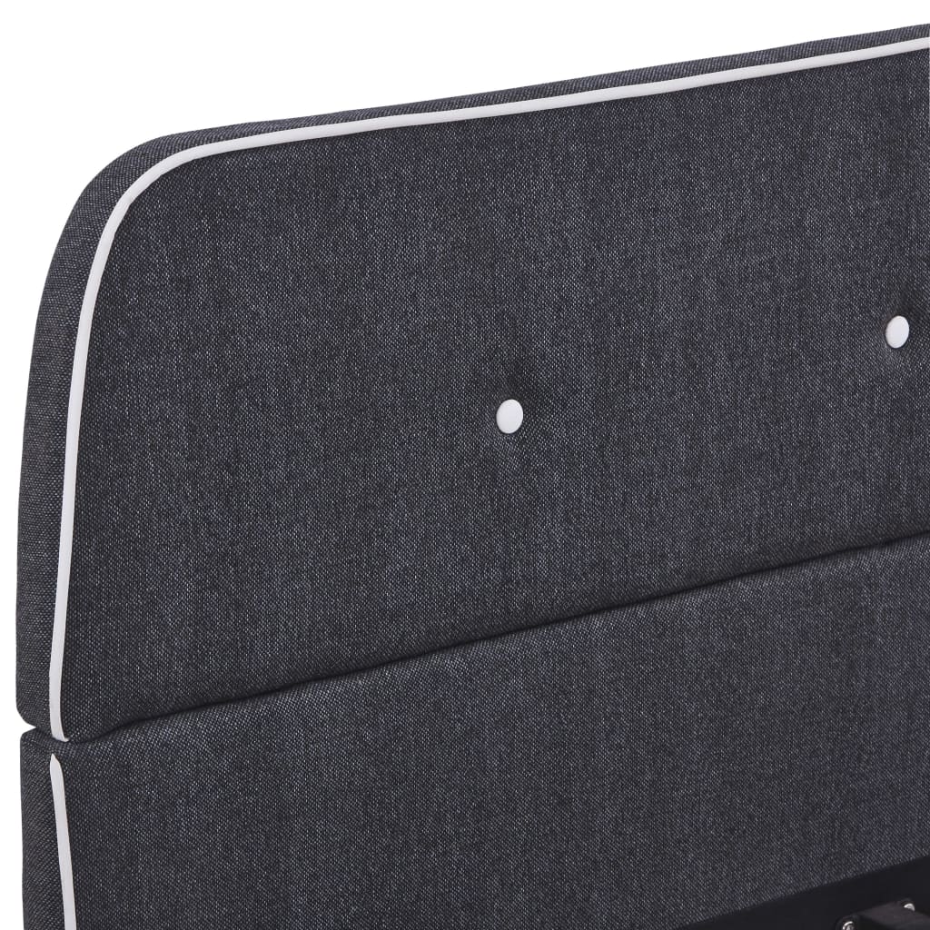 vidaXL Bed Frame Dark Grey Fabric 135x190 cm Double