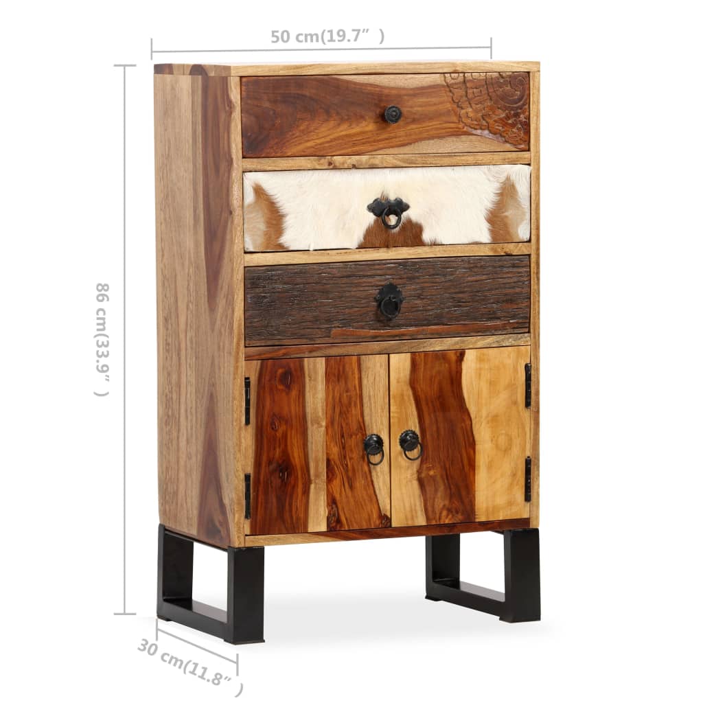vidaXL Sideboard Solid Sheesham Wood 50x30x86 cm