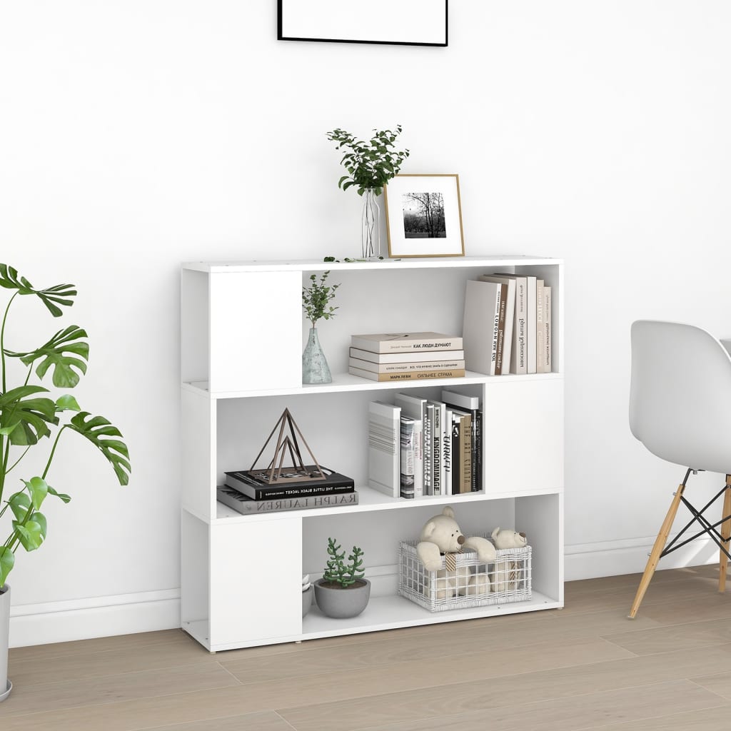 vidaXL Book Cabinet Room Divider White 100x24x94 cm