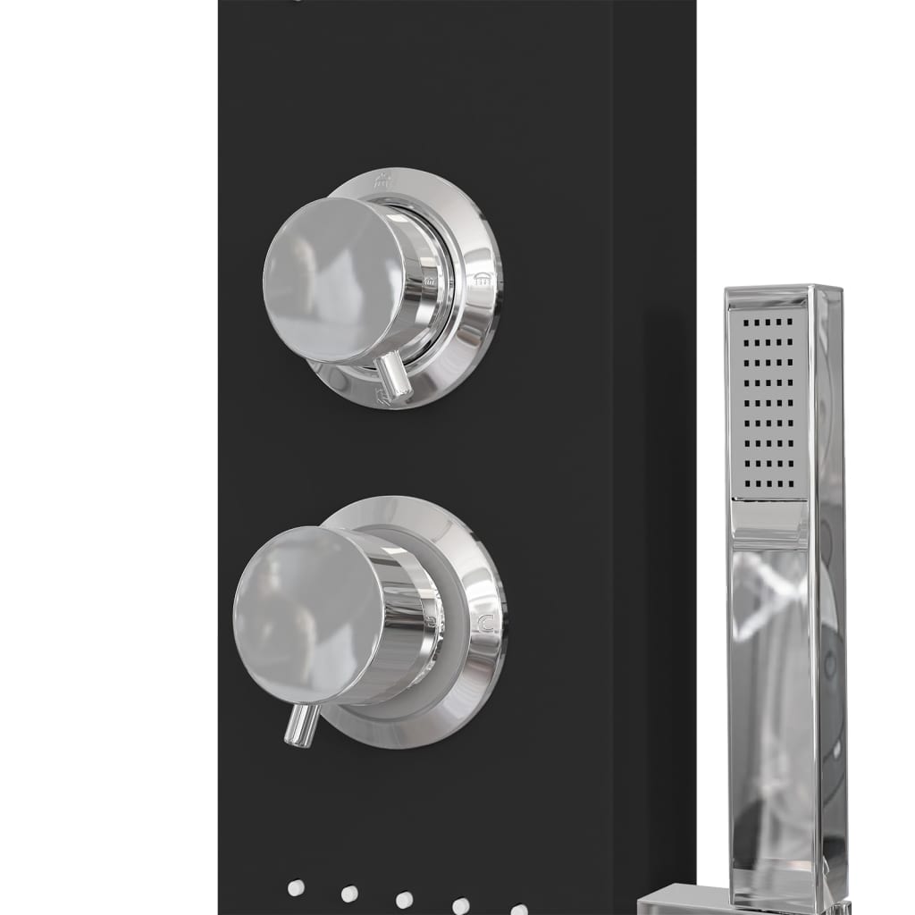 vidaXL Shower Panel System Aluminium Black