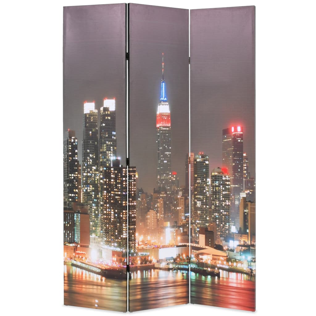 vidaXL Folding Room Divider 120x170 cm New York by Night