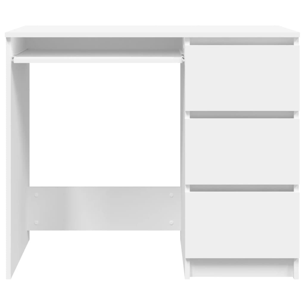 vidaXL Desk White 90x45x76 cm Engineered Wood