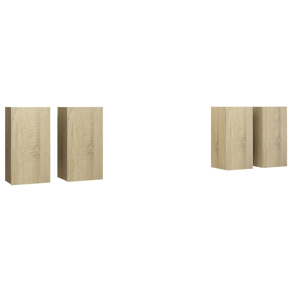 vidaXL TV Cabinets 4 pcs Sonoma Oak 30.5x30x60 cm Engineered Wood