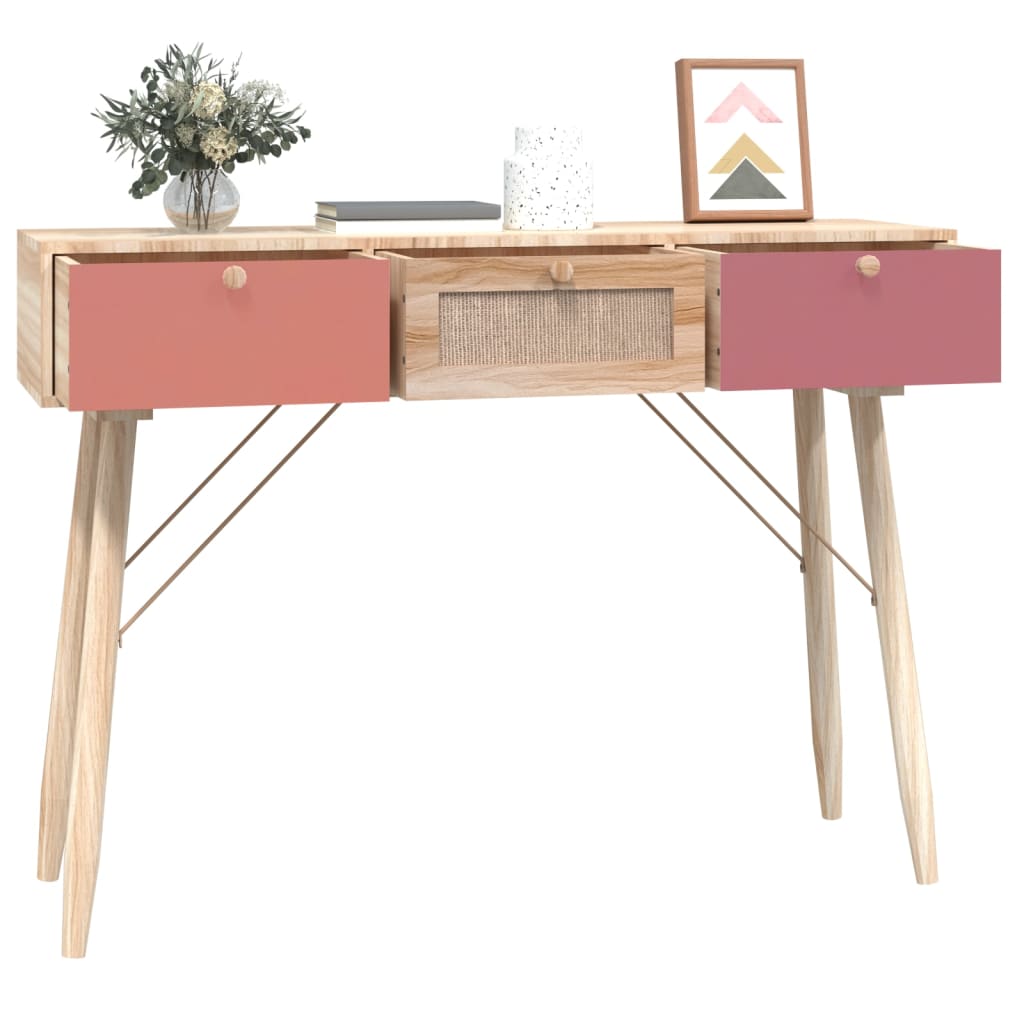 vidaXL Console Table with Drawers 105x30x75 cm Engineered Wood