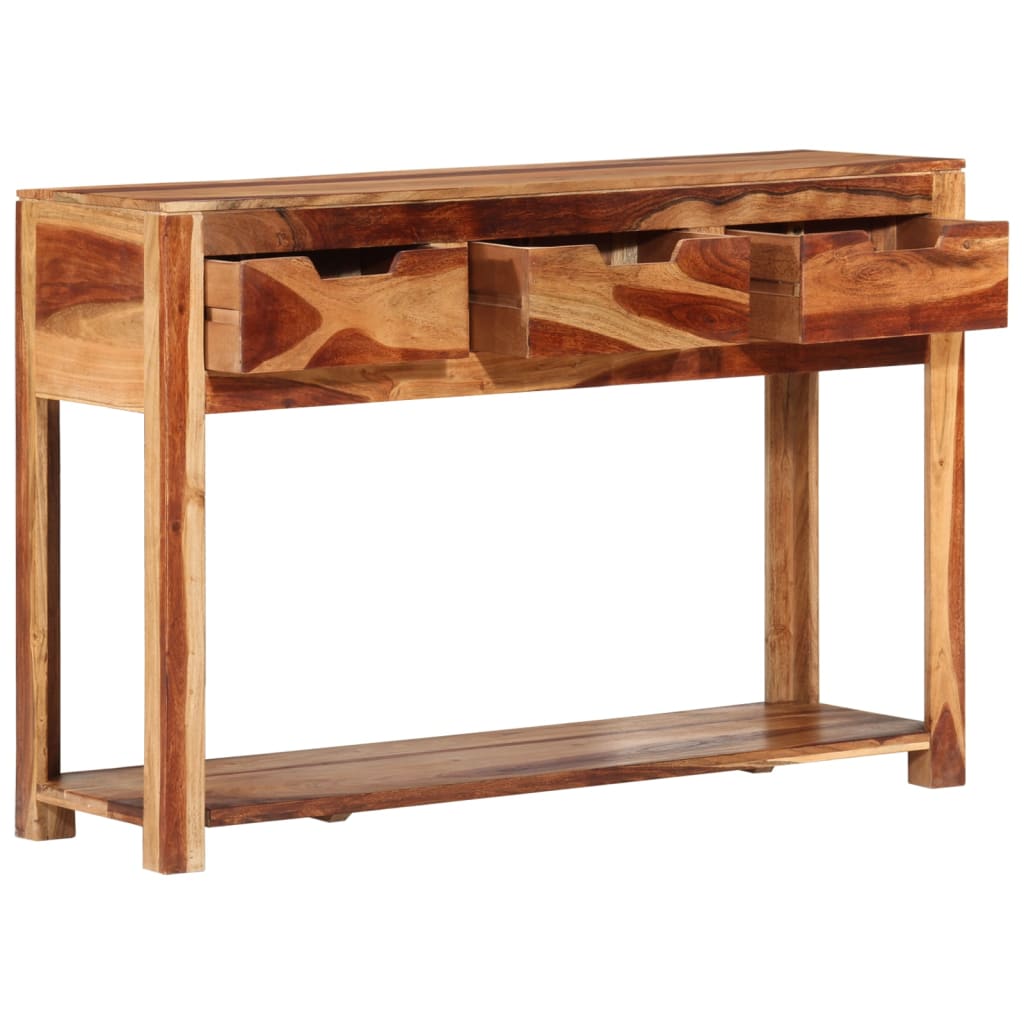 vidaXL Console Table 110x35x75 cm Solid Wood Acacia