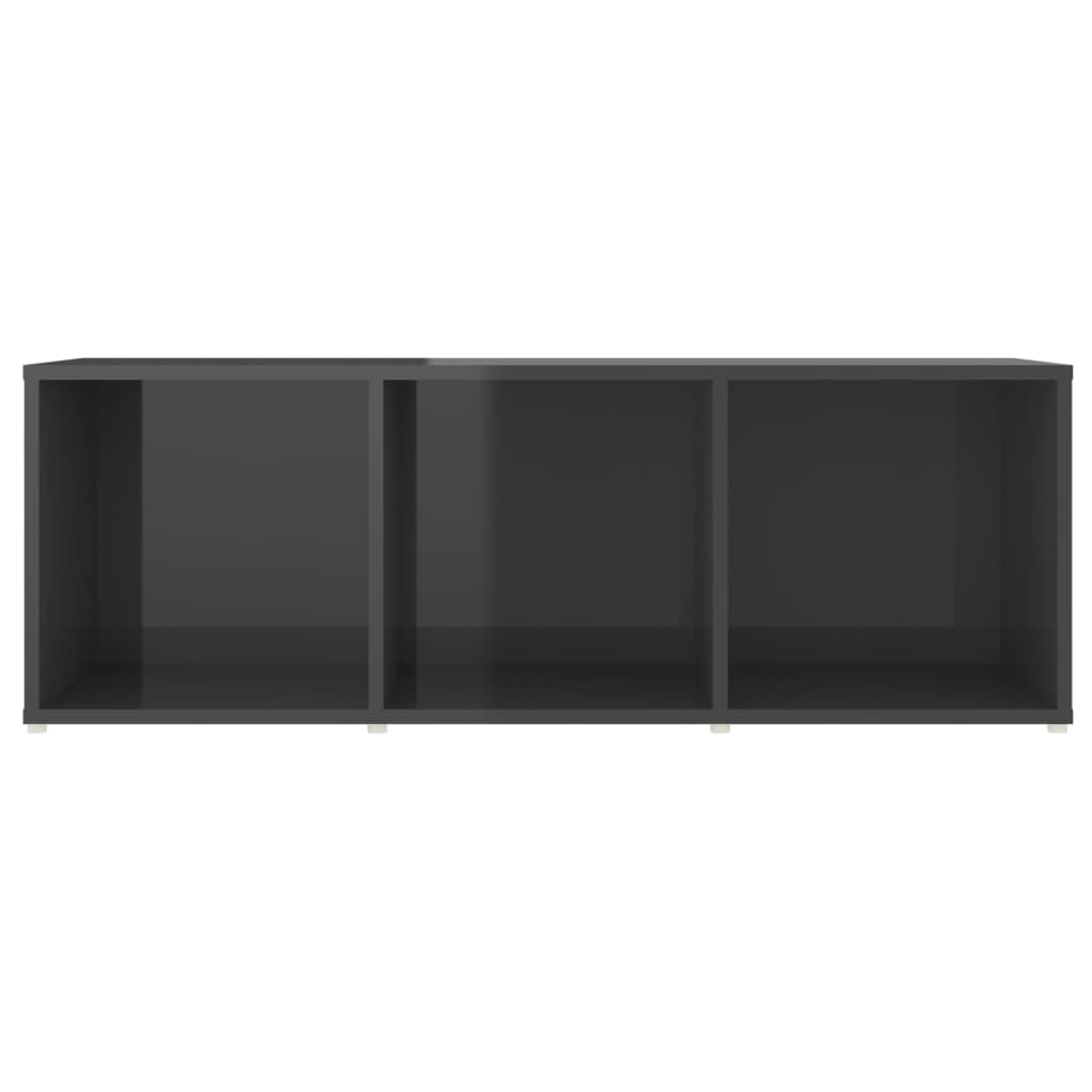 vidaXL TV Cabinets 3 pcs High Gloss Grey 107x35x37 cm Engineered Wood