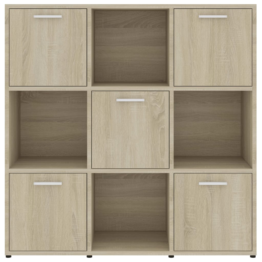 vidaXL Book Cabinet Sonoma Oak 90x30x90 cm Chipboard