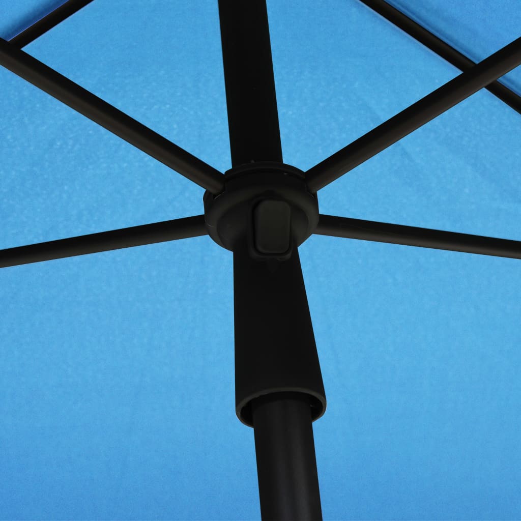 vidaXL Garden Parasol with Pole 210x140 cm Azure Blue
